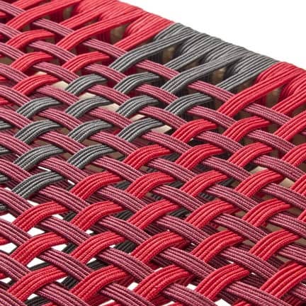 Weave close-up. 20+ colour options — from undyed to deep charcoal.